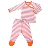 giggle Better Basics Striped Side-Snap Layette (Organic Cotton) (Pink)
