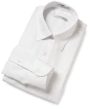 Geoffrey Beene Mens Spread Collar Cool & Dry Broadcloth Woven Shirt,White,17.5 32/33