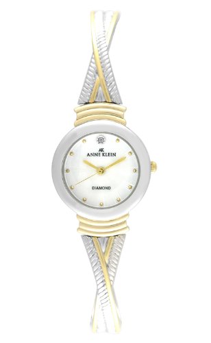 AK Anne Klein Women's 109069MPTT Diamond Accented Round Two-Tone  