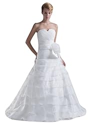 Strapless Organza/Tulle Tiered Lace-Up Bridesmaid Dress  With a Sash 