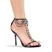 457-Harp, 4.5 Inch Rhinestone Sandal In 2 Colors, by Ellie Shoes