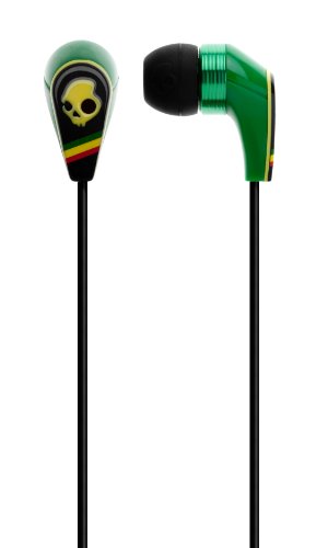 Skullcandy 50/50 In Ear Bud with In-Line Microphone and Control Switch/Volume S2FFDM-058 (Rasta)