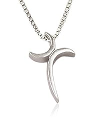 Bob Siemon Sterling Silver Double Crescent Cross Pendant Necklace, 18"