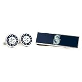 Seattle Mariners Cufflinks and Money Clip Gift Set