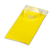 Advantus Crowd Management Tyvek Wristbands, Sequentially Numbered, Yellow, Pack of 100 (AVT75444)