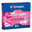 Verbatim 95373 4.7 GB 5X DVD-RAM,  5-Disc Slim Case