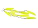 Lemon Yellow Long Feather Dangle Earrings with Yellow Acrylic Feather Accents, 10