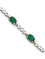 14k Gold Emerald & Diamond Bracelet