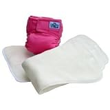 SoftBums One Size Adjustable Diaper Organic Bamboo 5-Piece Set (Bubblegum)