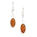 Marquise Cognac Amber Lever Back Earrings title=