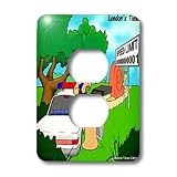 Londons Times Offbeat Cartoons - Bugs N Slugs - Slug Highway Patrol Radar Police - Light Switch Covers - 2 plug outlet cover