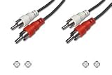 Produkt-Bild: Stereo Audio-Kabel 2 Cinch-Stecker - 2 Cinch-Stecker schwarz 2,00m (5521)
