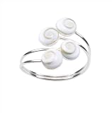 Shiva Eye Shell & 925 Sterling Silver Ring Adjustable