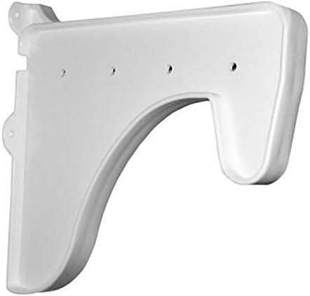 EZ Shelf - 1 End Bracket for Closet Shelf &amp; Rod - White - For Mounting to Back Wall (Without Side Wall) or Joining 2 Units Together by EZ Shelf