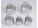R & M International Set of 5 Stainless Steel Round Cookie Cutter Set
