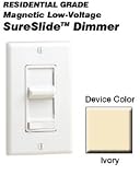Leviton 6611-PI 600VA 450W, 120 Volt AC 60Hz, Single-Pole, SureSlide Preset Electro-Mechanical Magnetic Low-Voltage Slide Dimmer, - Ivory