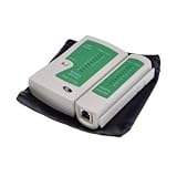 ケーブルテスター，SODIAL(R)ネットワークLANケーブルテスターRJ45 RJ11 RJ12キャット5 + クリンパ