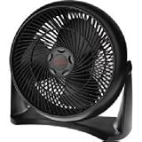 New Kaz Inc Honeywell Ht-908 Floor Fan 3 Speed Energy Efficient Pivoting Head Quiet Black