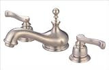 Brushed Nickel 4 Tea Pot Lav Faucet w/Beaux Handles