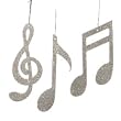 Club Pack of 24 Seasons of Elegance Gold Glitter Music Note Christmas Ornaments