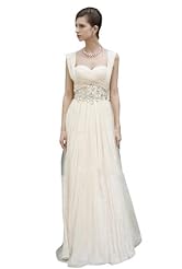 Crystals Applique Beaded Lace Crystal Chiffon/Taffeta/Tulle Empire   Waistline Evening Dress/Homecoming Dress 
