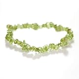 Green Peridot Gemstone Chips Beads Stretch Bracelet