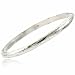 Sterling Silver Flower Design Bangle