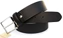 Black Italian leather belt by Kenneth Brownne -