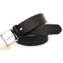 Black Italian leather belt by Kenneth Brownne -