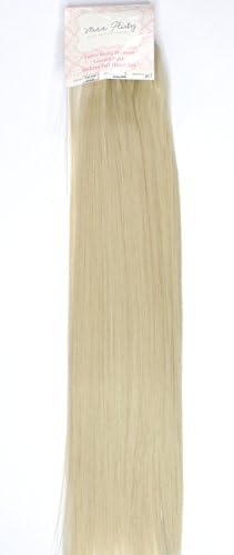 Miss Flirty Remy 5A+ 22" Clip in Straight Human Hair Extensions 10 Piece Deluxe Full Head Set 170 Grams Many Colors Available (Platinum Blonde #60)