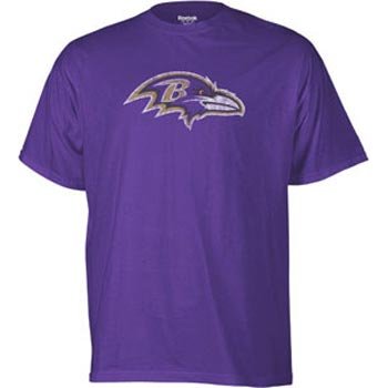 Baltimore Ravens Reebok Distressed Faded Logo T-Shirt - XXL