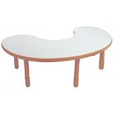 20 Tall Kidney Shaped Baseline Table (Natural) (20H x 38W x 65D)