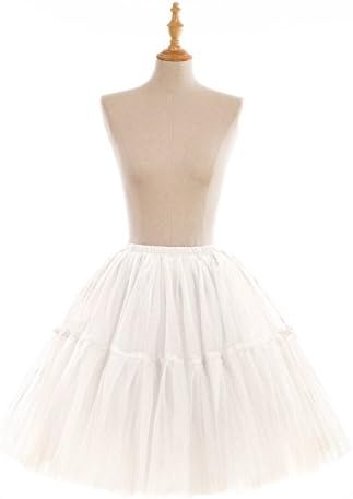 Dobeans Women's Tutu Skirt 50s 60s Retro Vintage Swing Rock Dance Dress Petticoat 65cm