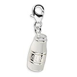 31NzJzjz21L. SL160  Sterling Silver 3 D Enameled Milk Jug w/Lobster Clasp Charm
