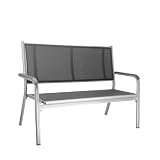 Kettler 0301211-0000 Basic Plus 2-er Bank 64 x 138 x 97 cm, silber / anthrazit
