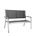 Kettler 0301211-0000 Basic Plus 2-er Bank 64 x 138 x 97 cm, silber / anthrazit