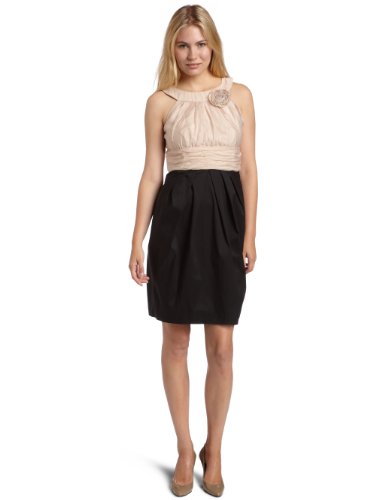 Suzi Chin Women's 2 Tone With Broach Dress