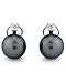 Tahitian Pearl Diamond Leverback Stud Earrings in 18K Gold