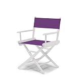 Telescope Casual World Famous Dining Height Director Chair, Purple with White Frame