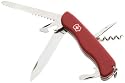 VICTORINOX Taschenwerkzeug, feststellbar, rot, Klinge mit Wellenschliff