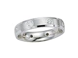 0.32 cts 4mm Diamonds Wedding Band - 14kt White or Yellow Gold LIFETIME WARRANTEE