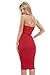 AX Paris Women's Deep V Front Elasticated Straps Midi Dress