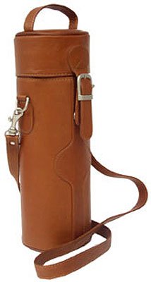Piel Single Deluxe Wine Tote Carrier (Black )