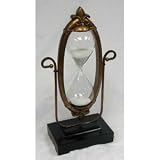 60 Minute Hourglass - Glass Sand Timer with Aged Victorian Frame