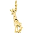 14K Yellow Gold Giraffe Charm