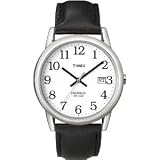 Timex #T2H281 Men's Easy Reader Leather Strap Indiglo Watch
