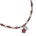 Pink and Brown Multi-Gemstone Beaded Inspirational Necklace with Sterling Silver Heart Charm and Rhodonite Butterfly