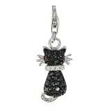 Bijoux Les Poulettes - Charms Chat Noir et son Collier Cristal