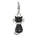 Bijoux Les Poulettes - Charms Chat Noir et son Collier Cristal