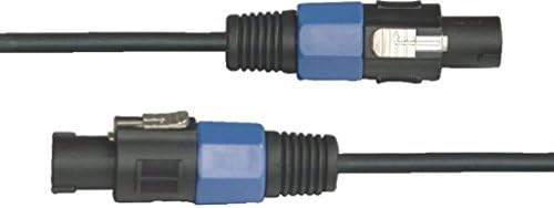 Audio Dynamics C-6 Professional Speaker Cable For Power Amplifiers And Speakers - Male Speakon To Male Speakon Connectors - Heavy Duty 12 Gauge - 100 Ft.